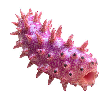3D icon of Holothuria (Sea cucumber genus) isolated on transparency background