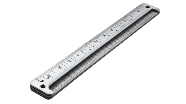 ruler on white background