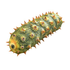3D icon of Cucumaria (Sea cucumber species) isolated on transparency background