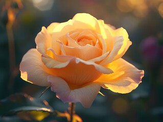 Yellow Rose in Garden