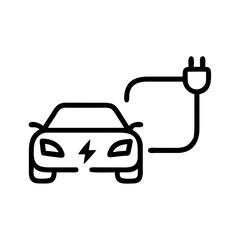 電気自動車の充電アイコン  - charging station icon, electric power, vector illustration
