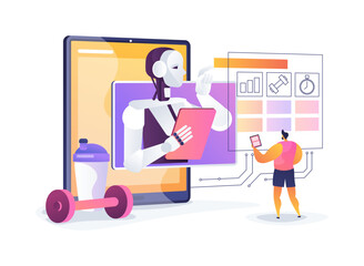 AI Personalized Workout Plans abstract concept vector illustration.