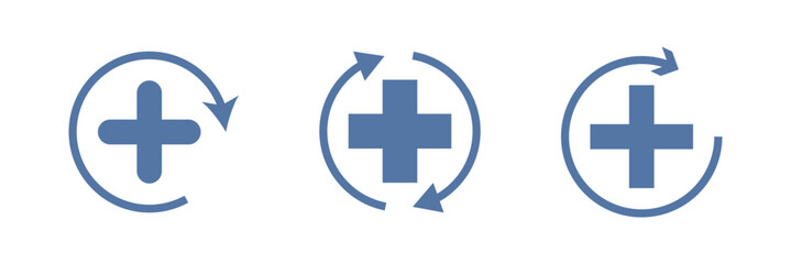Health recovery icon vector