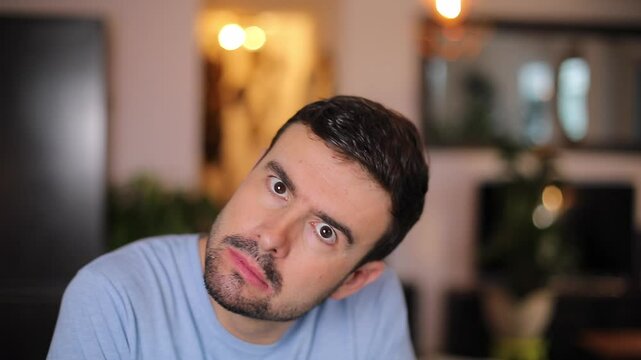Man observing something with shock 