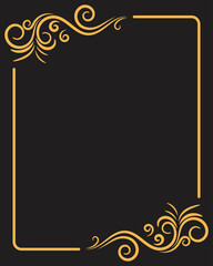 abstract floral vintage frame invitation card template