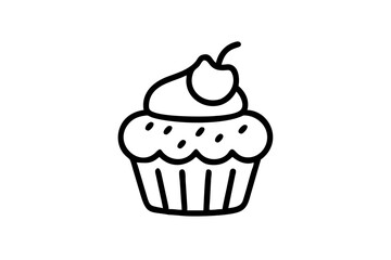 vector illustration of a cupcake