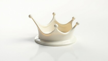 Isolated milk splash crown, textured white backdrop, food, isolated, splashing