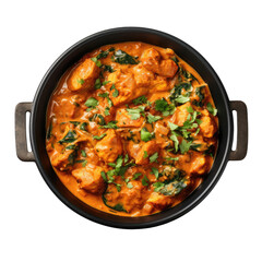 Spicy Chicken Tikka on transparent background