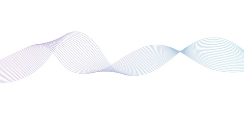 Smooth Wave Line Background. Abstract Flowing Curve with Gradient Effect