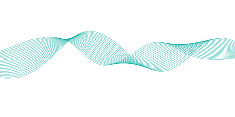 Smooth Wave Line Background. Abstract Flowing Curve with Gradient Effect