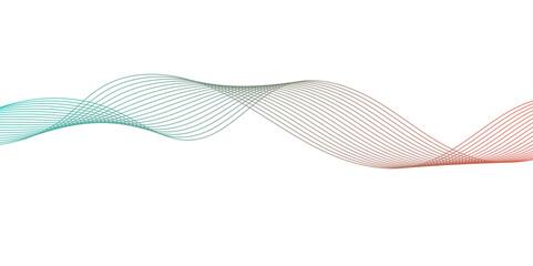 Smooth Wave Line Background. Abstract Flowing Curve with Gradient Effect