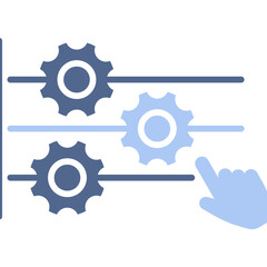 Refine Program Flat Blue Icon