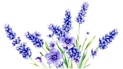 Obraz premium Watercolor Lavender Bouquet