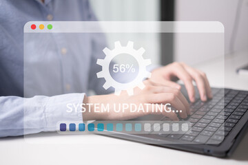 Software system update technology install web digital cyberspace upgrade computer concept