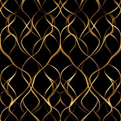 Fototapeta premium Background pattern seamless geometric line abstract gold luxury color vector. Christmas background