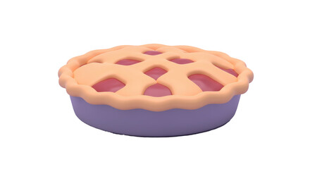 Isolated Classic Lattice Crust Pie