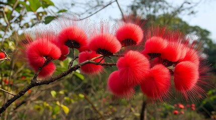 Red cotton tree flower bombax ceiba like other trees of the genus bombax is commonly known as cotton tree