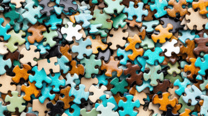 Colorful Puzzle Pieces Background Texture