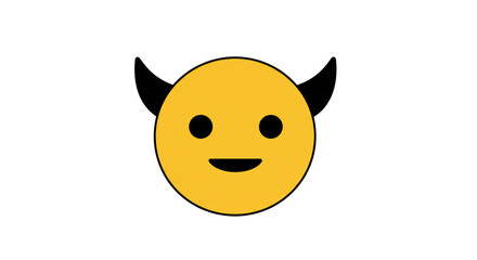 Isolated Devilish Smiling Emoji