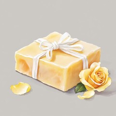 soap and yellow petals