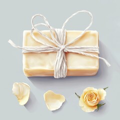 soap and yellow petals