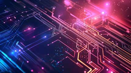 Dynamic technology background wallpaper futuristic circuit design high-resolution digital art abstract aesthetic visual impact