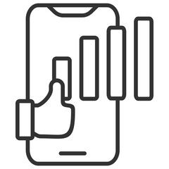 Social Media Analytics Outline Icon