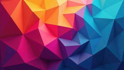 Obraz premium Abstract geometric shapes repeat in vibrant colors , retro, angles, colorful