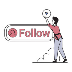 Interactive Follow Button for More Engagement