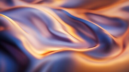 Obraz premium Smooth reflective silk fabric flowing with an elegant and luxurious style