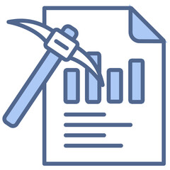 Data Mining Blue Icon