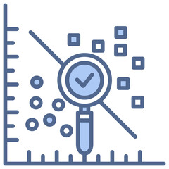 Cluster Analysis Blue Icon