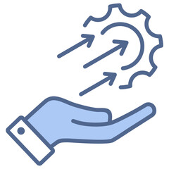 Operational Efficiency Blue Icon