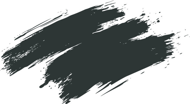 Abstract black brush strokes 