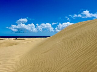 Vue dans les dunes de Maspalomas à Gran Canaria
