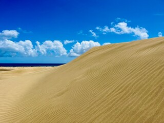 Vue dans les dunes de Maspalomas à Gran Canaria