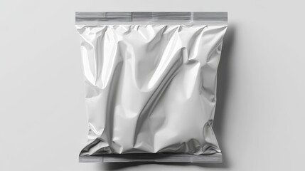 Top view bar snack packaging mock-up, white, isolated against a white background