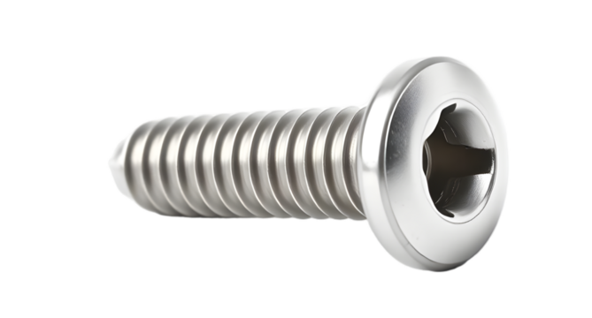 Silver Countersunk Screw Close-up