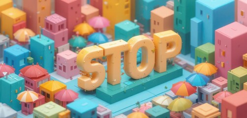 Naklejka premium Flat Design, Isometric Viewpoint. Minimalist Architecture Background With Clean Lines