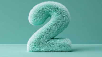 3d fluffy number 2