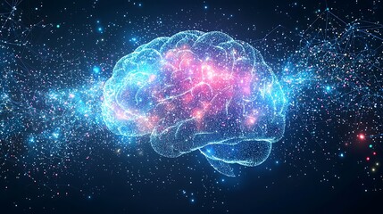 Abstract Human Brain Neural Network Concept