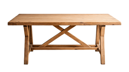 Wood Table, Farmhouse Style, Rustic Furniture, Brown Color, cut out transparent