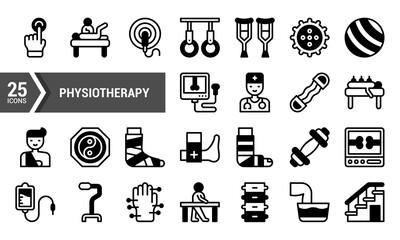 25 Physiotherapy Icons for Your Website or App.