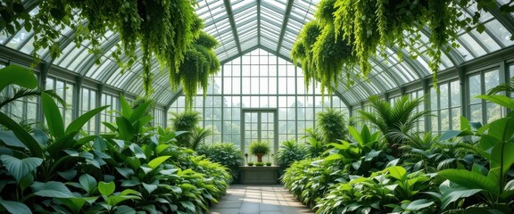  Emerald Greenhouse Interior View of Plant Collection