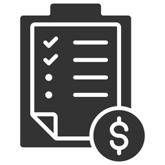 Financial Planning Glyph Icon