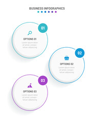 Vertical progress bar featuring 3 arrow-shaped elements, symbolizing the three stages of business strategy and progression. Clean timeline infographic design template. Vector for mobile presentation.