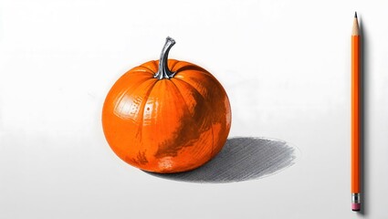 Illustration of pumpkins drawn by hand
