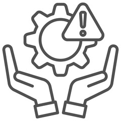 Risk Management Outline Icon