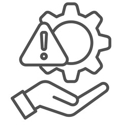 Risk Management Outline Icon