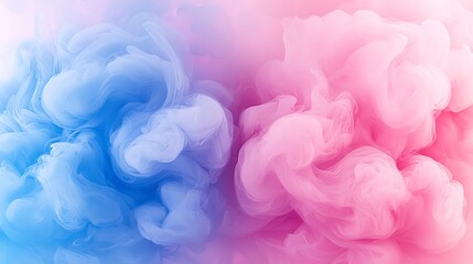 Fototapeta premium Abstract Pastel Pink and Blue Swirling Smoke Background